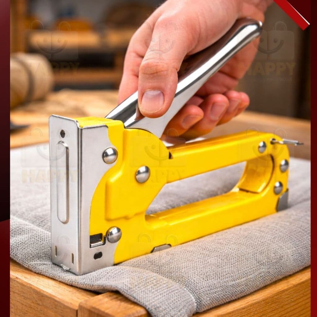 Grampeador de Tapeceiro Manual Alta Pressão Profissional para Estofados Molduras e Madeira