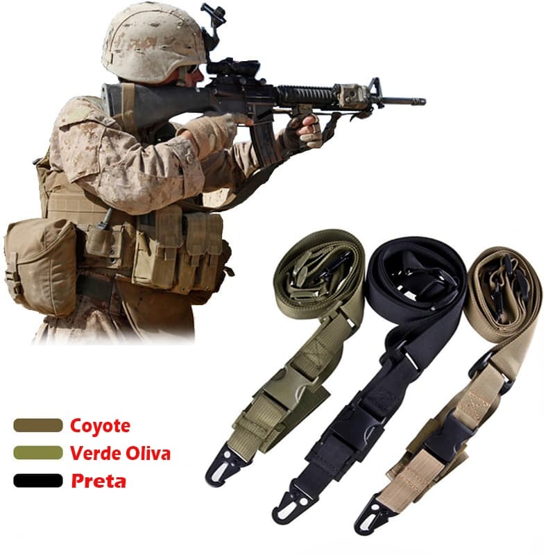 Bandoleira Tática 3 Pontas - 100% Ajustável