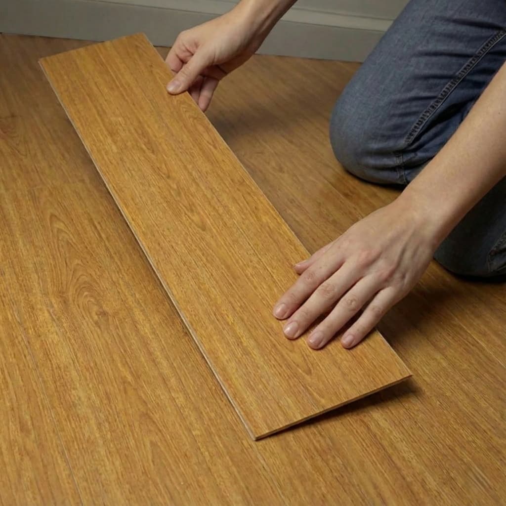 Painel Liso MDF Parede e chão Liso Dupla Face Autocolante Lavável 45x11cm Revestimento Decorativo