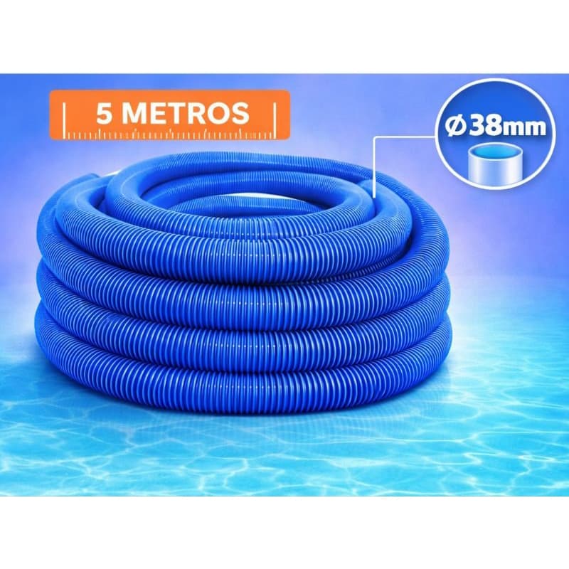 🔵 Mangueira flutuante Flexível para Aspirar Piscina – 4 e 5 Metros | 38mm