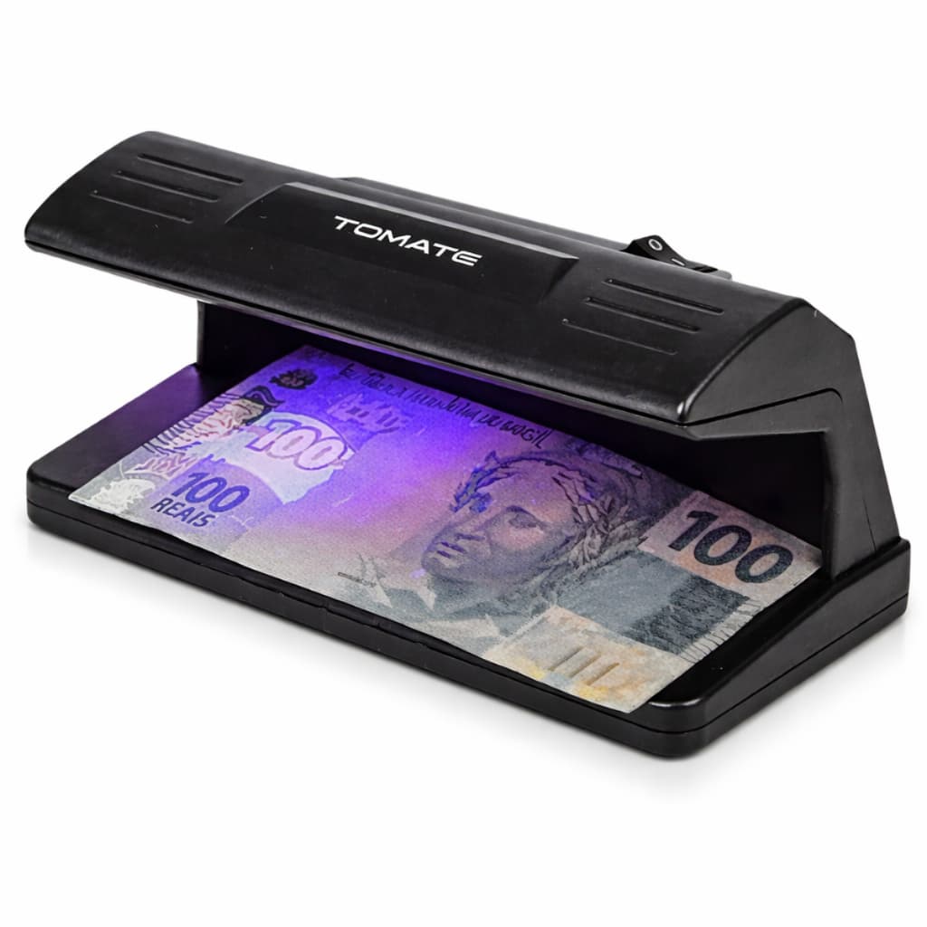 Detector de Notas Falsas UV 4W Profissional Compacto Uso Comercial Seguro Rápido UV Bivolt