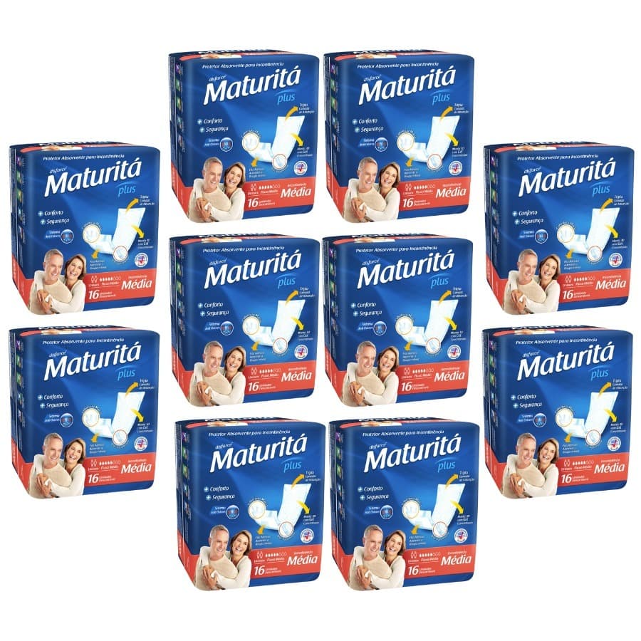Maturitá Disfarce Absorvente Geriátrico Incontinência Média - 160 Unidades