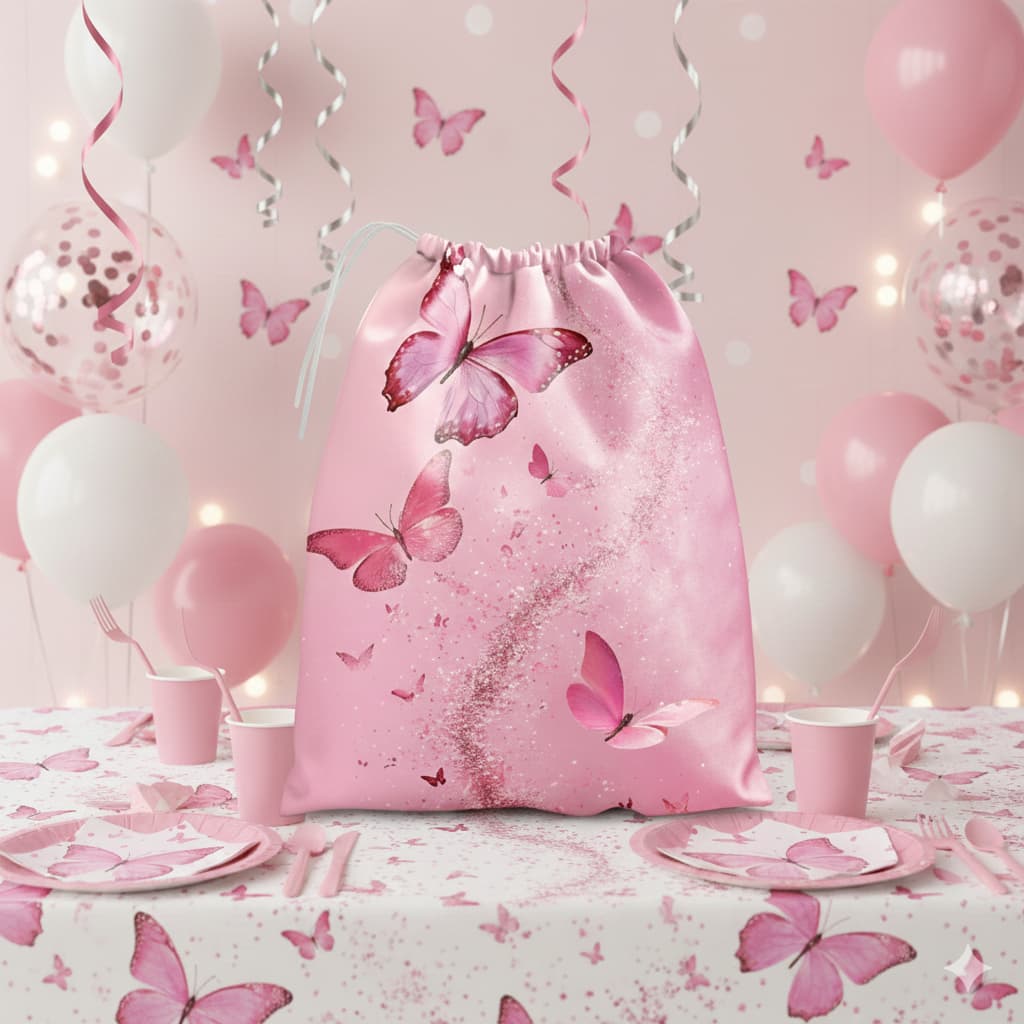 Sacolinha Surpresa Jardim das Borboletas Festa Personalizada Lembrancinha Infantil