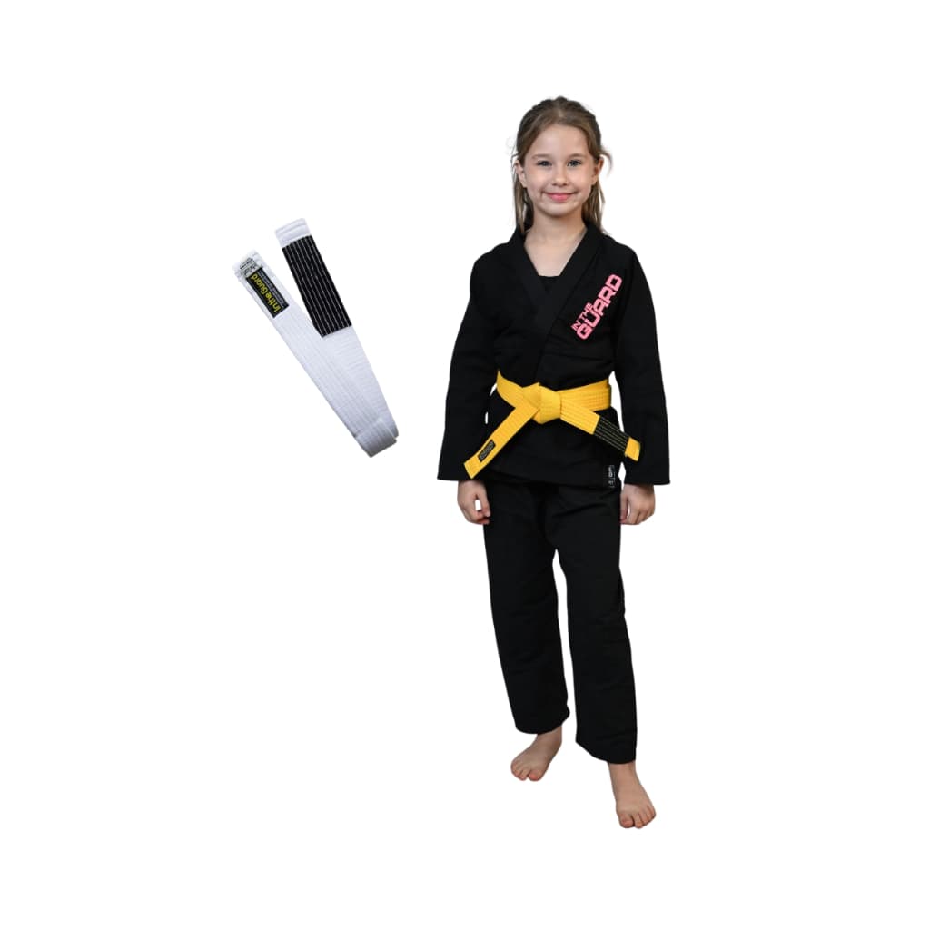 Kimono Jiu Jitsu, kimono Jiu Jitsu Infantil feminino, Faixa com ponteira