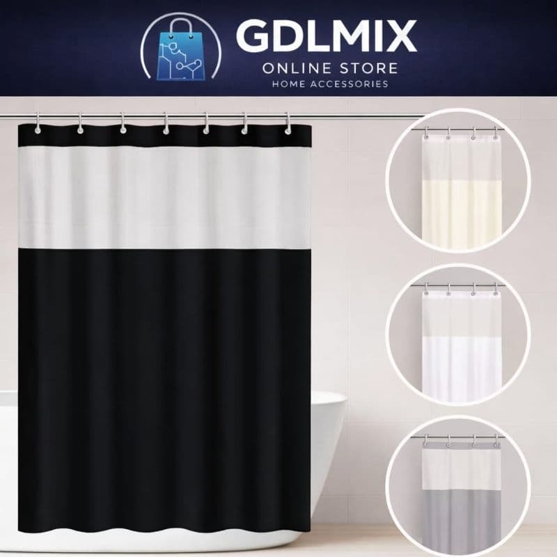 Cortina de Box para Banheiro | PVC com Visor ou Vinil sem Visor |