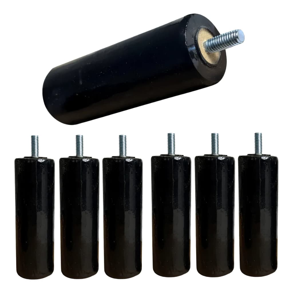 Kit Pé De Cama Box Pretas De 12 Cm Madeira