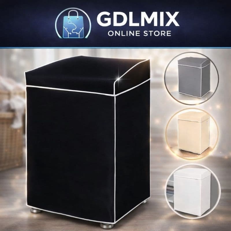 Capa para Máquina de Lavar 9kg a 15kg – PVC Mais Resistente ou Vinil Mais Fino – Impermeável e Durável