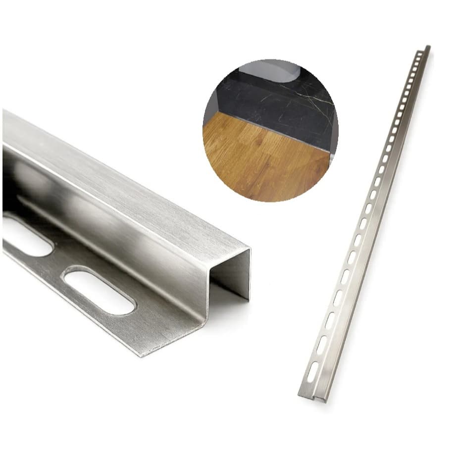 Perfil P Filete soleira Piso Em Inox 304 Escovado 1 Metro