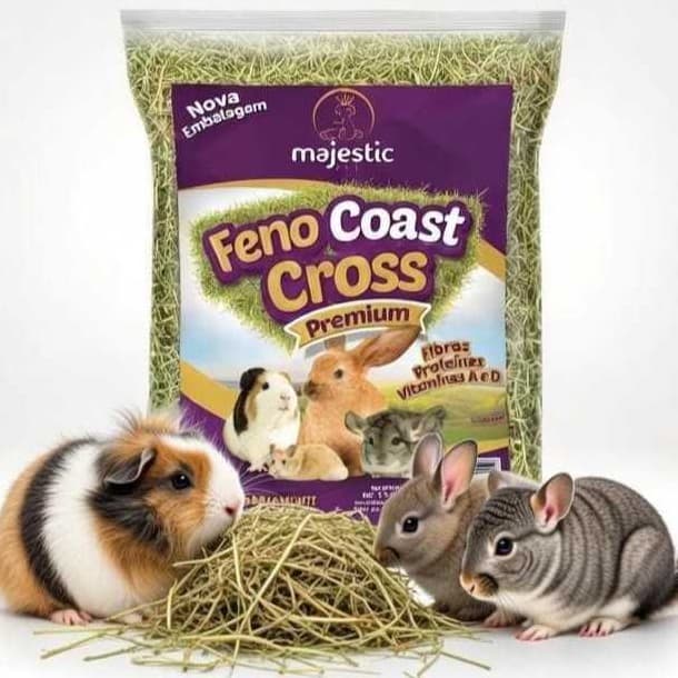 Feno Majestic Pet Coast Cross Para Roedores - 1 Kg