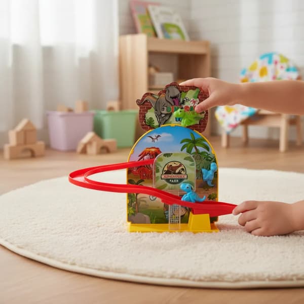 Pista Escorregador Dinossauro Infantil Brinquedo para Crianças com Luz E Som