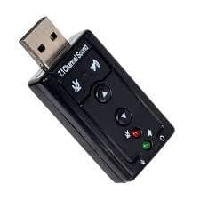 Placa De Som Usb 7.1 Adaptador Audio P2 P3 Pc Fone Microfone Notebook Bm-800