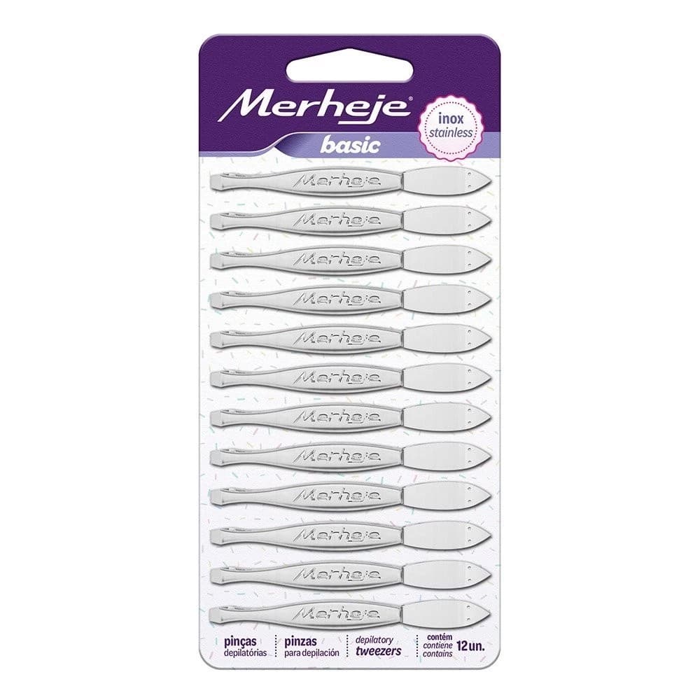 Pinça Merheje Basic Embalagem com 12 Unidades