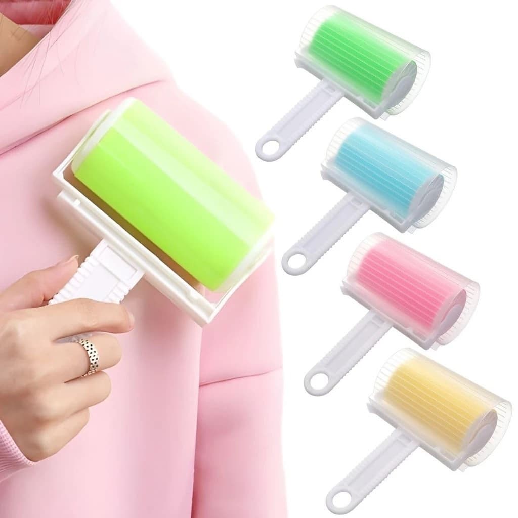 Rolo Adesivo Tira Pelos Papa Bolinhas Ecológico Lavável e Reutilizável Removedor de Pelos E Cabelos