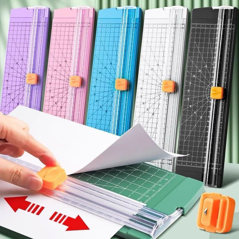 Cortador de Papel Portátil Guilhotina A4/A5 Máquina de Corte para Scrapbook e Escritório