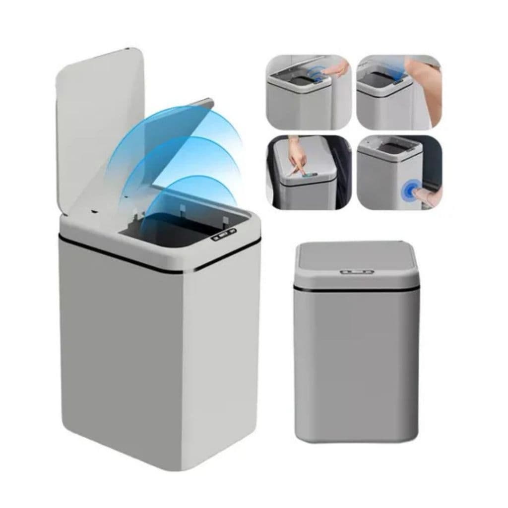 Lixeira Automática Inteligente 17/20 Litros Anti Odor Sensor Banheiro Cozinha Casa Escritorio