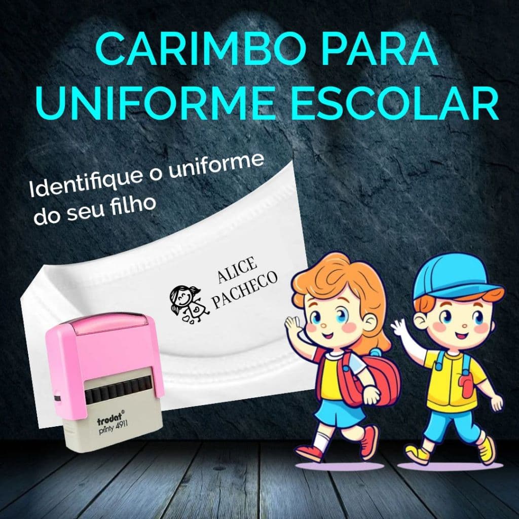 CARIMBO UNIFORME TECIDO  ESCOLAR PERSONALIZADO CARIMBO DE NOME PARA UNIFORME ESCOLAR  CARIMBO PARA ROUPAS ENVIOS RÁPIDO
