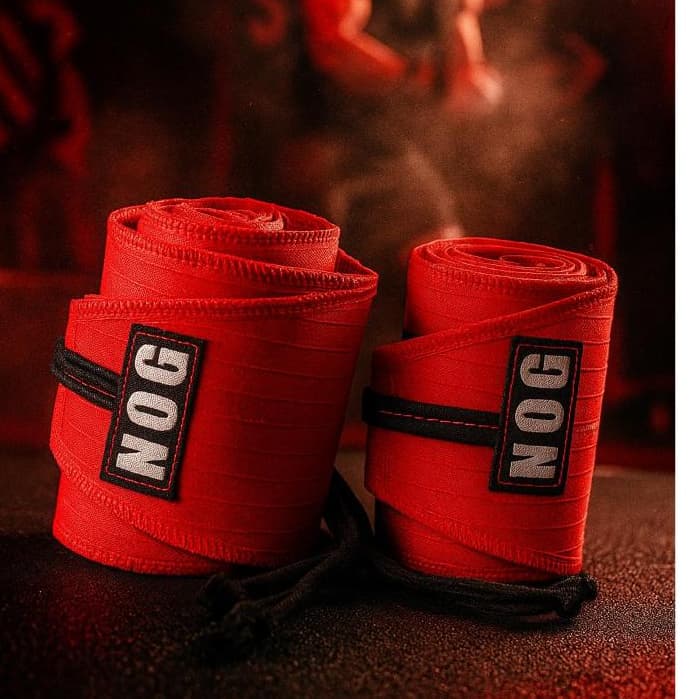 Par de Munhequeira Vermelha para Crossfit Treino Musculação Pulso grande Proteção