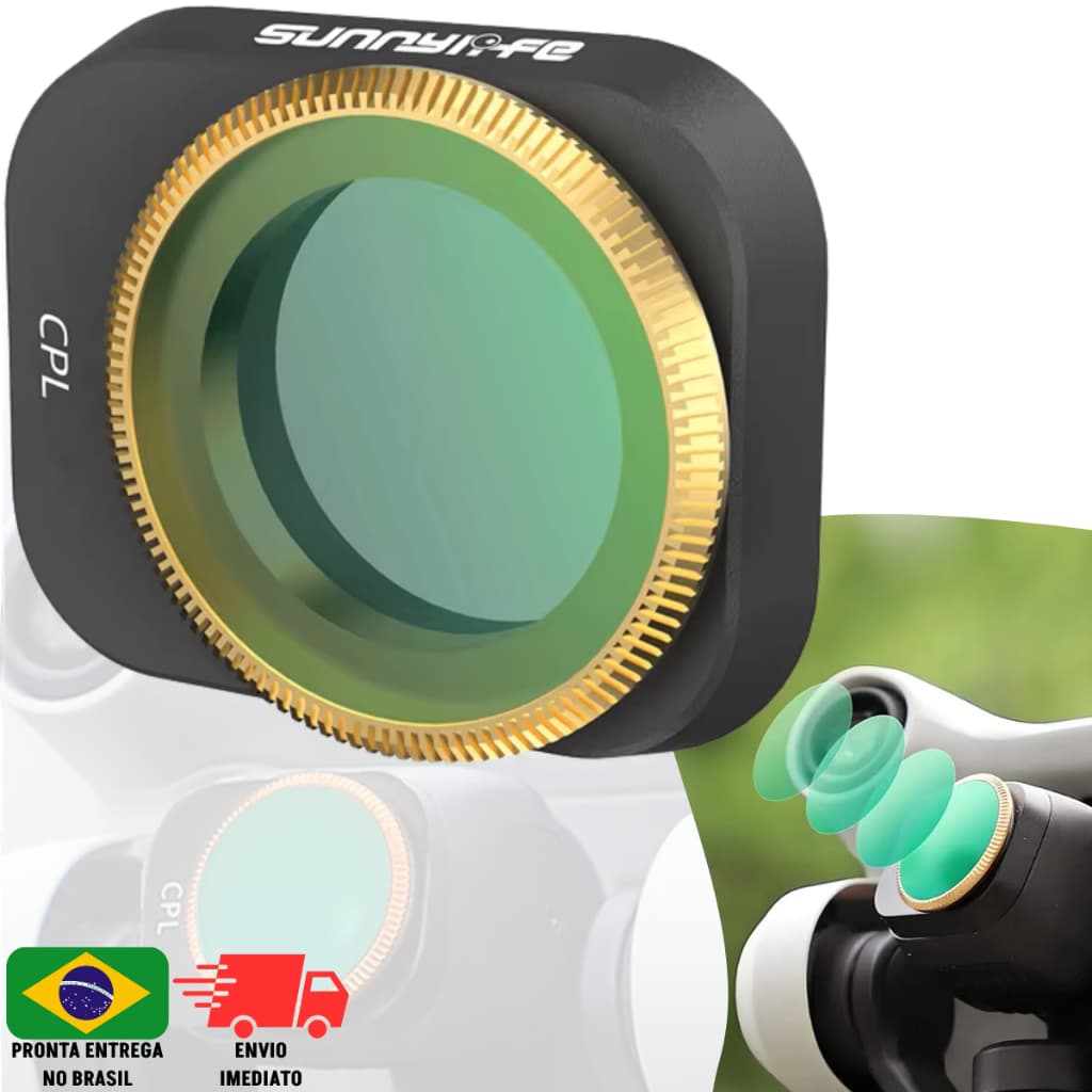 Filtro Sunnylife CPL Circular Polarizado Compatível DJI Mini 3 e Mini 3 Pro