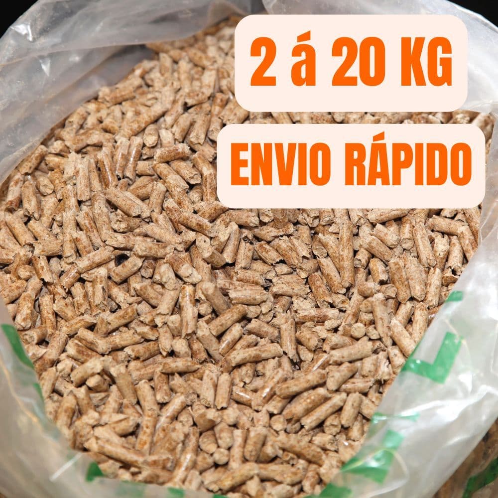 Areia Granulado Higiênico de Madeira para Pets Gatos - de 2 a 20 kg - ENVIO RÁPIDO/TIPO EXPORT/ALTA ABSORÇÃO