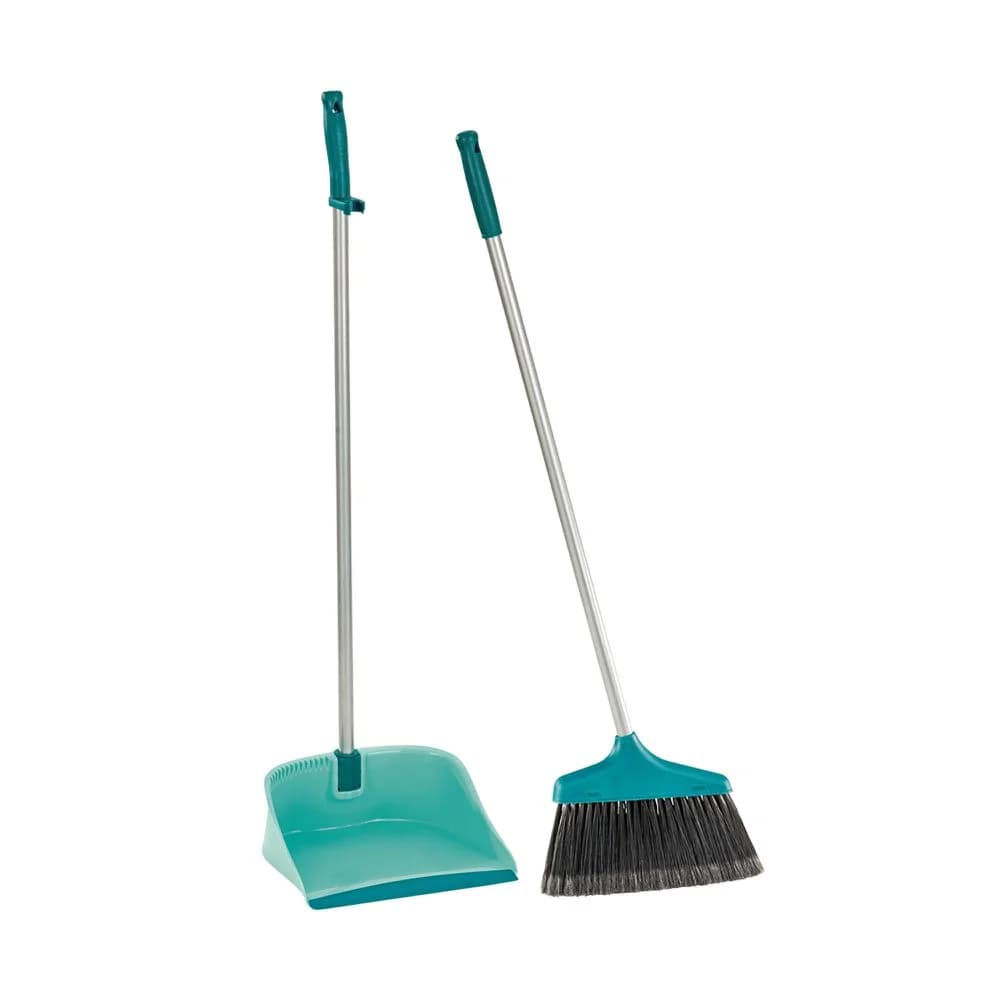 Vassoura com Pá Coletora Cabo Curto para Limpeza Casa Escritório 2 pcs