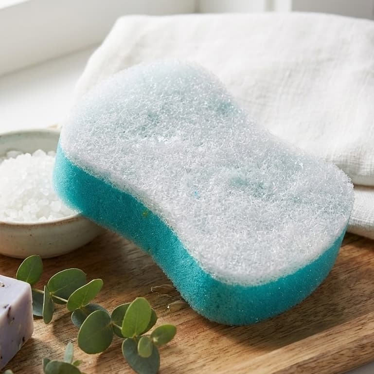 Bucha de Banho Smooth Macia Esponja Nylon Suave Esfoliação Leve Espuma Abundante Corporal Confortável