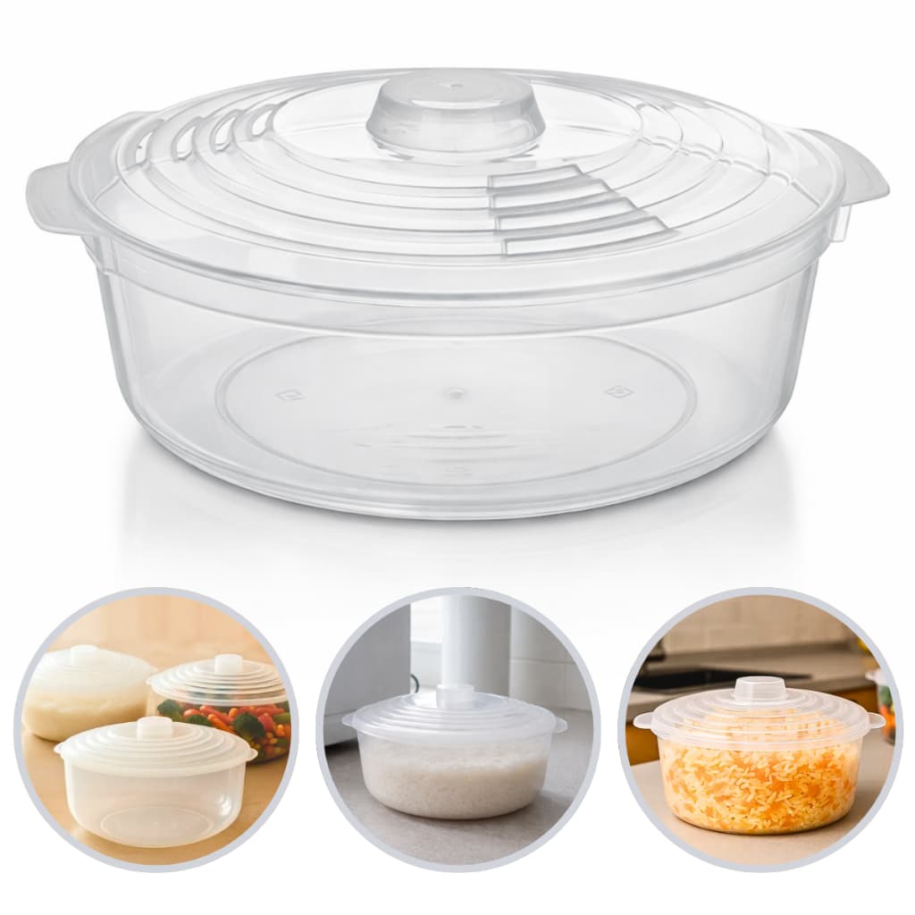 Panela De Microondas Para Arroz Legumes Pipoca Vapor 2L