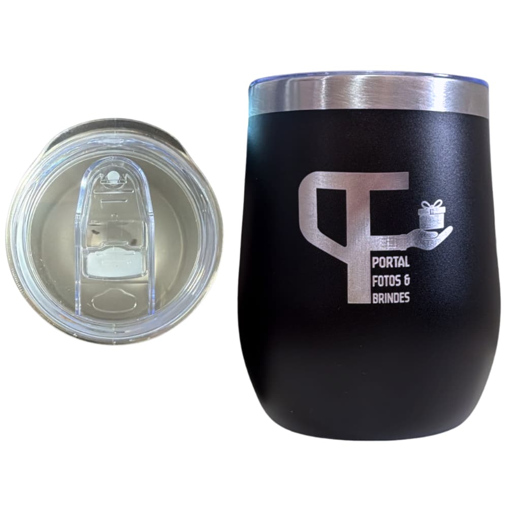 Kit com 3 5 10 Unidades - Copo  Cuia Térmica 350ml Personalizado com Tampa