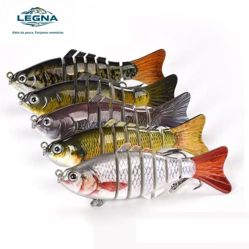 Isca Artificial Lambari Articulada Tucunaré Dourado Traíra Piaba