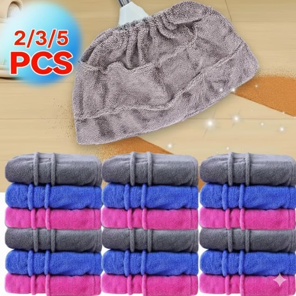 Pano Mágico Para Vassoura Microfibra Limpa Piso Sem Poeira Ideal Porcelanato Madeira Uso Seco Úmido Lavável