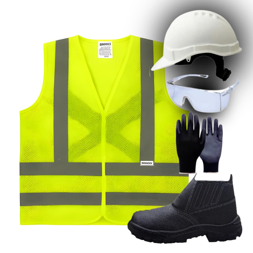 Kit Epi para Obras Capacete Luva Óculos Colete