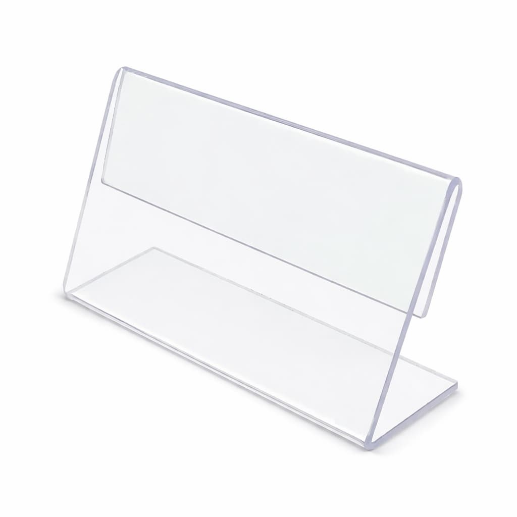 Kit Porta Etiqueta Display Mesa Acrílico Cristal 2mm 6x4