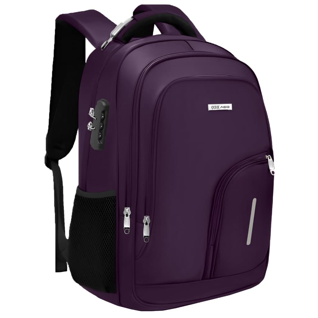 Mochila Bolsa Feminina Reforçada Resistente Notebook Cadeado Saída USB/Fone Marcador de Bagagem