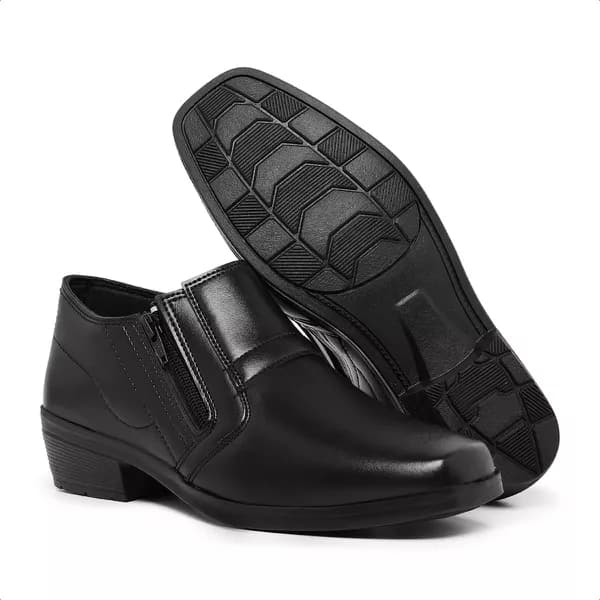 Botina Masculina Preta ou Marrom Confortável para Trabalho Casual Antiderrapante Leve