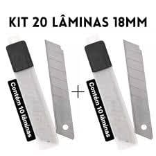 Kit 20 Lâminas Para Estilete 18mm 20 Unidades Masterprint