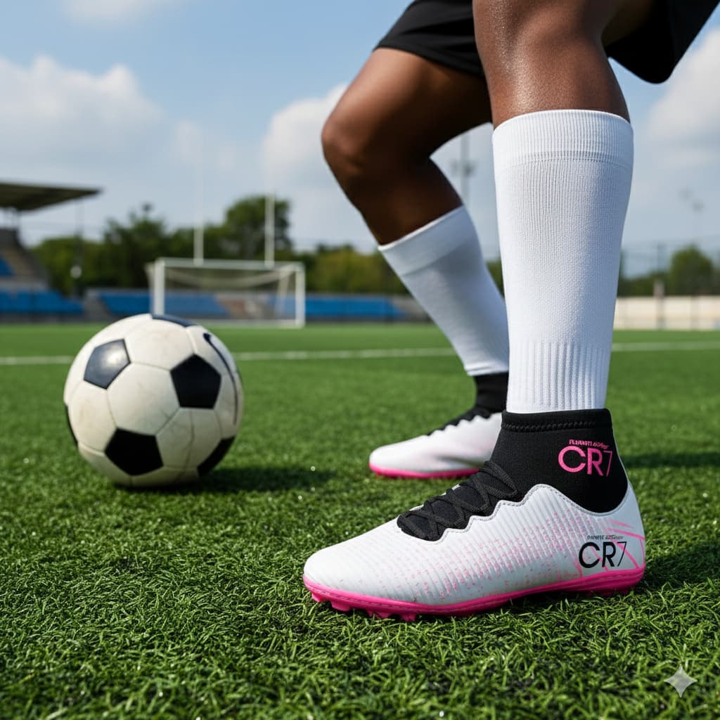 Chuteira adulto society infantil 2025 costurada e colada rosa esporte total