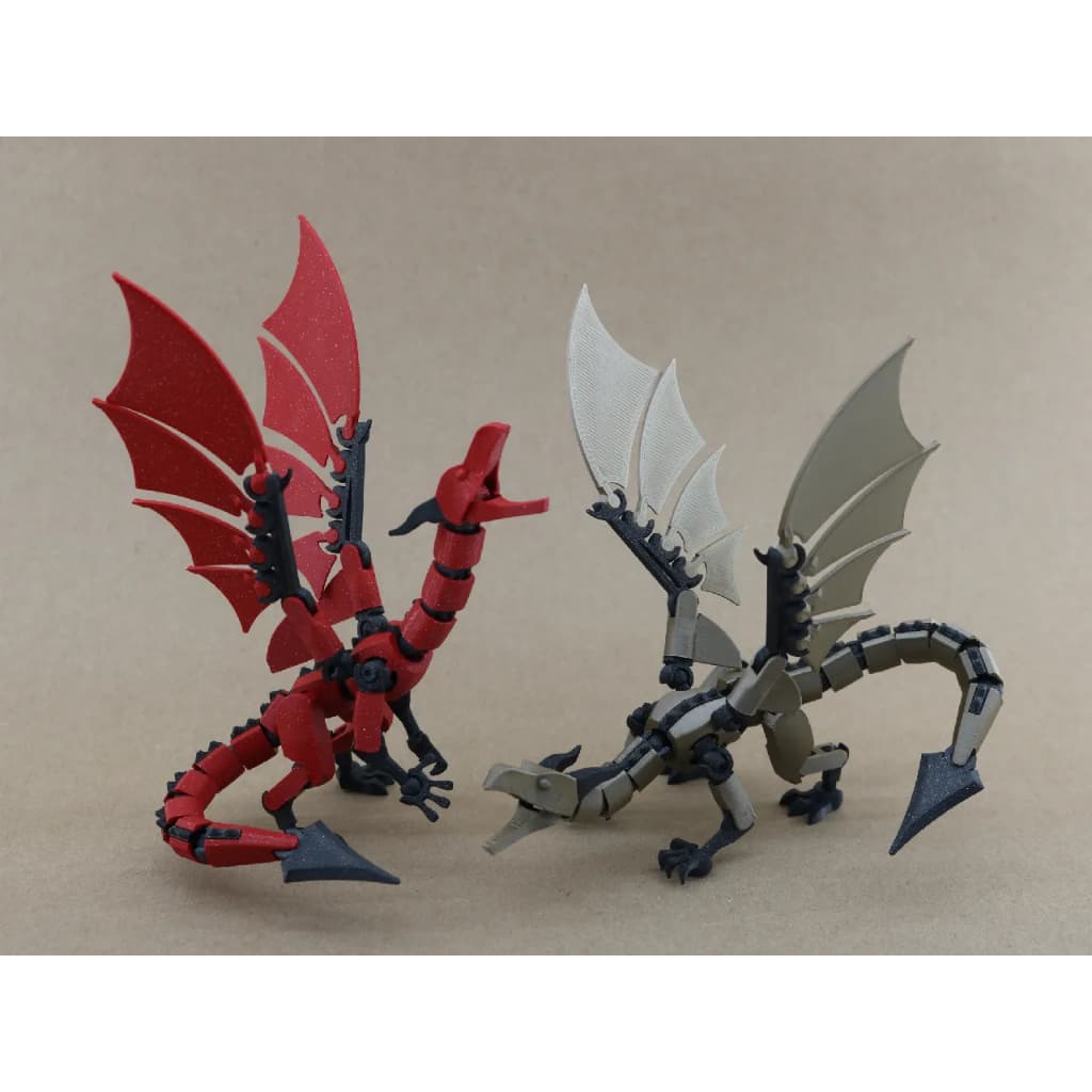 Dragão Robô Articulado Dummy 25cm - Brinquedo Geek Impresso em 3D