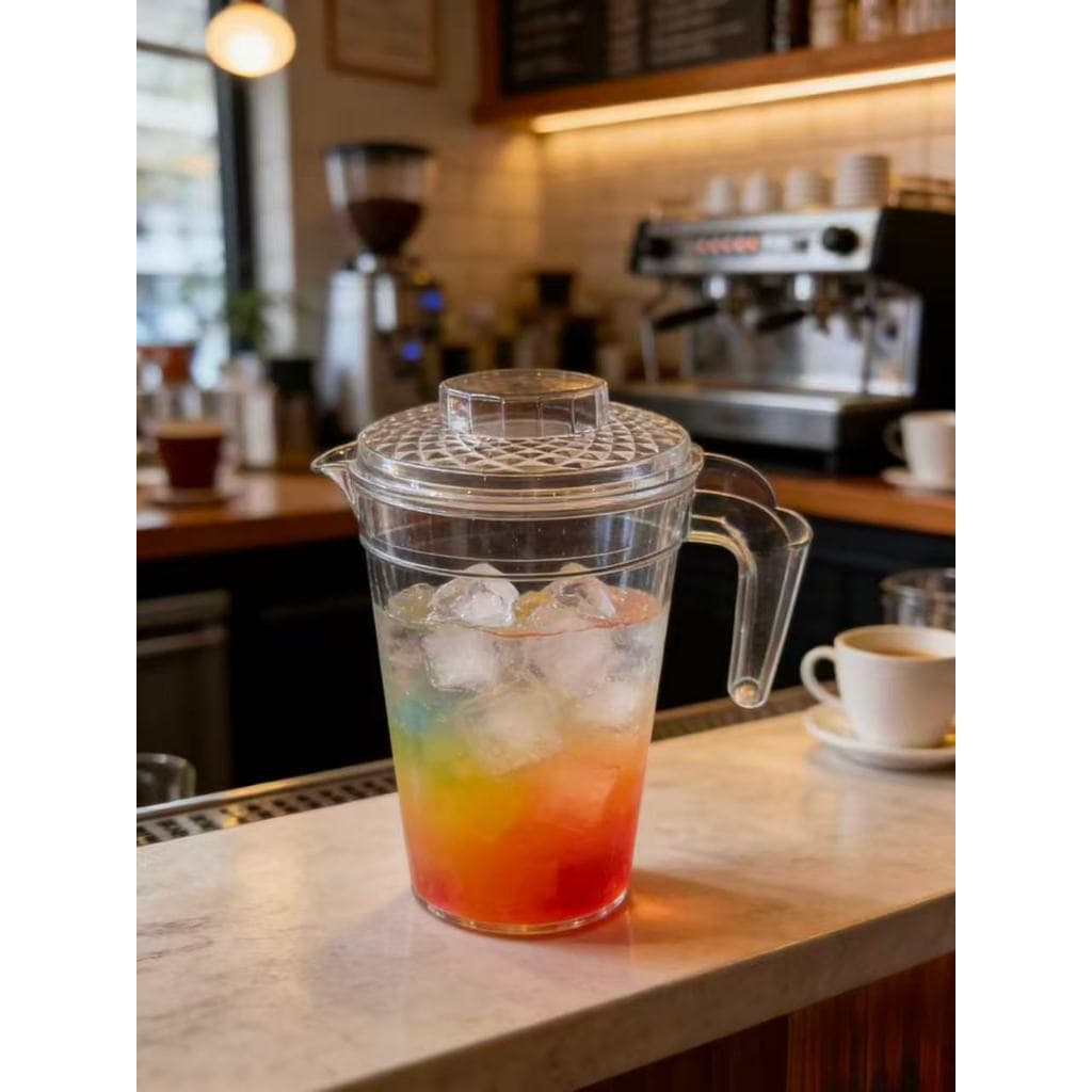 JARRA DE ACRÍLICO COM TAMPA TRANSPARENTE 2LT TRANSPARENTE  E RESISTENTE