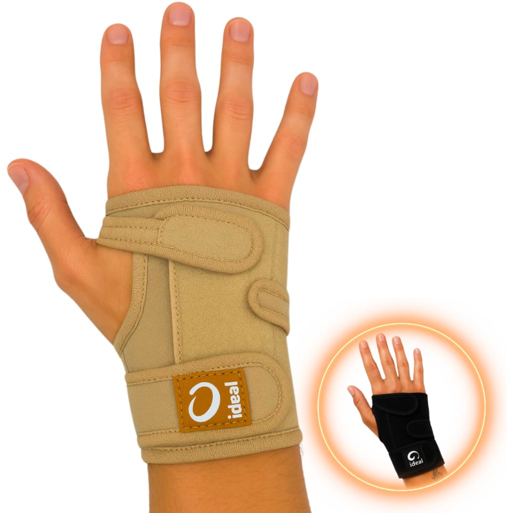 Munhequeira Órtese Tala Imobilizadora Punho Pulso (Microtala) - Cor Bege - Lado Esquerdo ou Direito