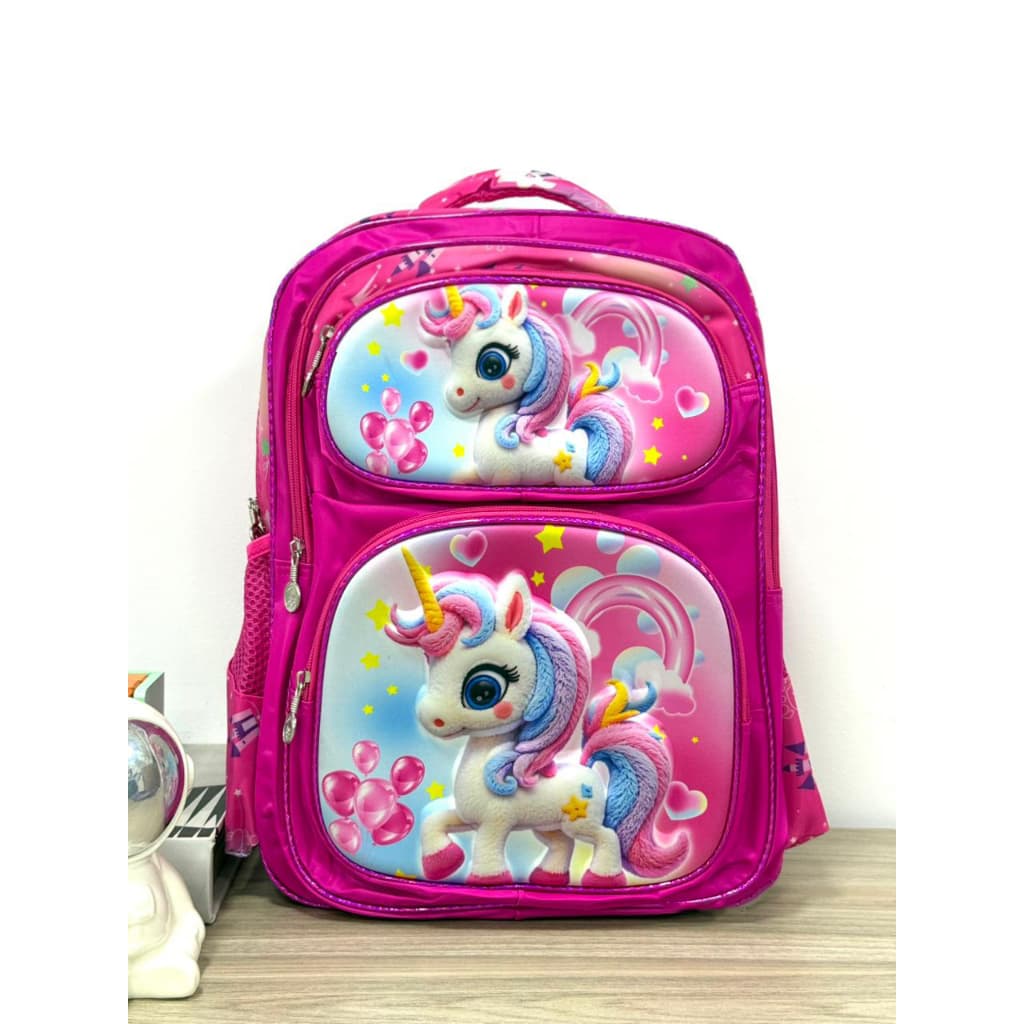 Mochila Escolar 3D Estampado Fosco Infantil Bolsa  Menina Grande