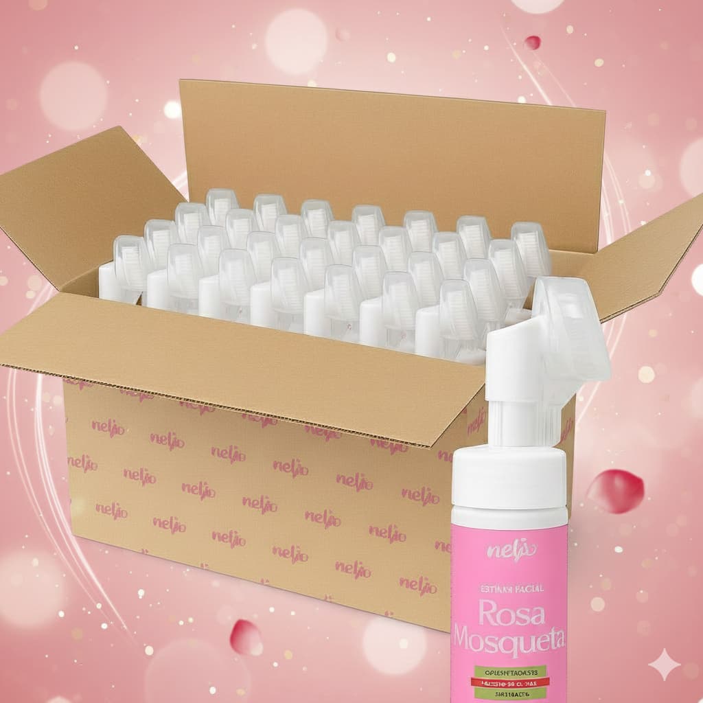 CAIXA 24 UND Mousse Limpeza Facial Micelar 150ml, Rosa Mosqueta - Nelô