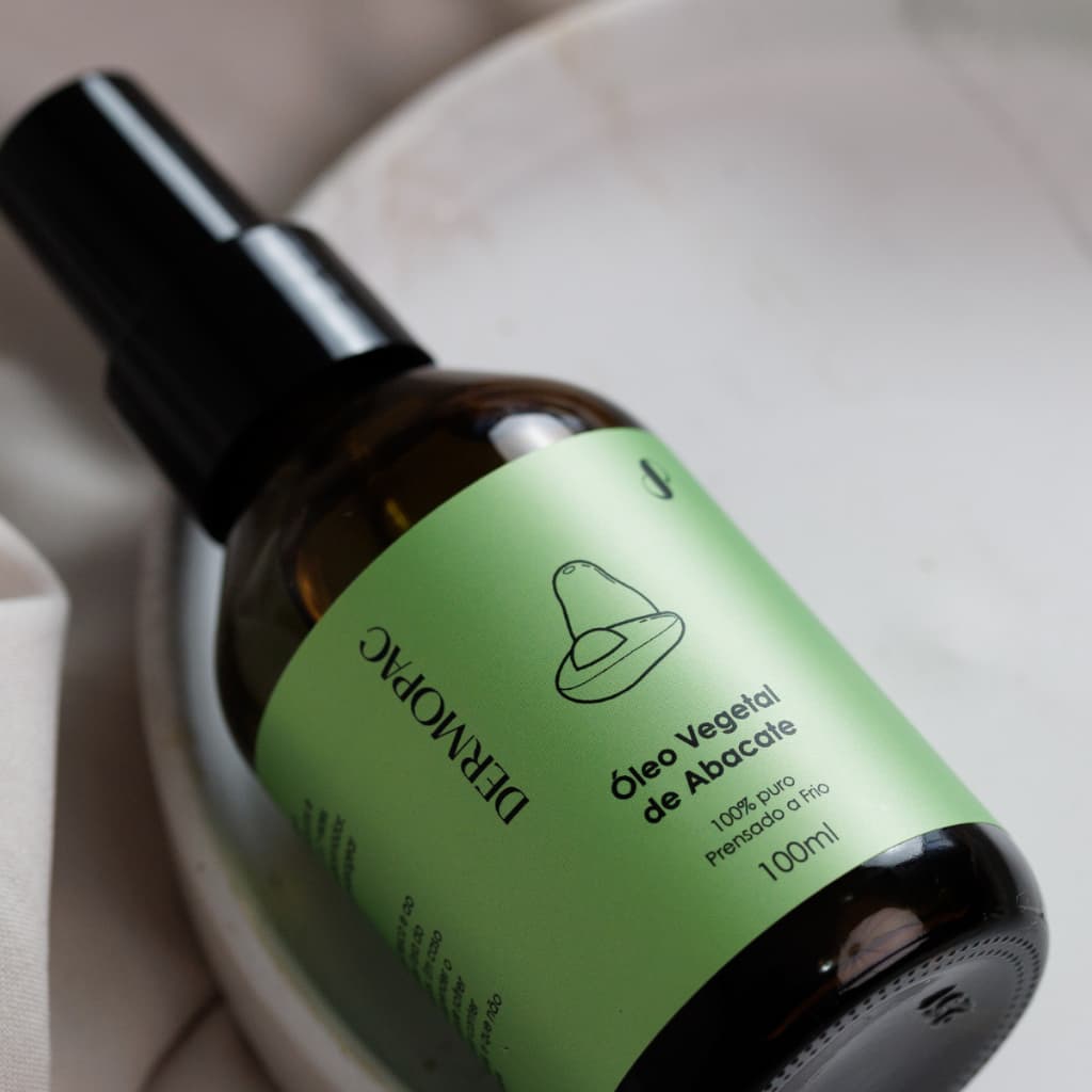 Óleo Vegetal de Abacate 100% Puro e Natural Pele Tratamento Facial Coporal Capilar Anvisa Dermopac