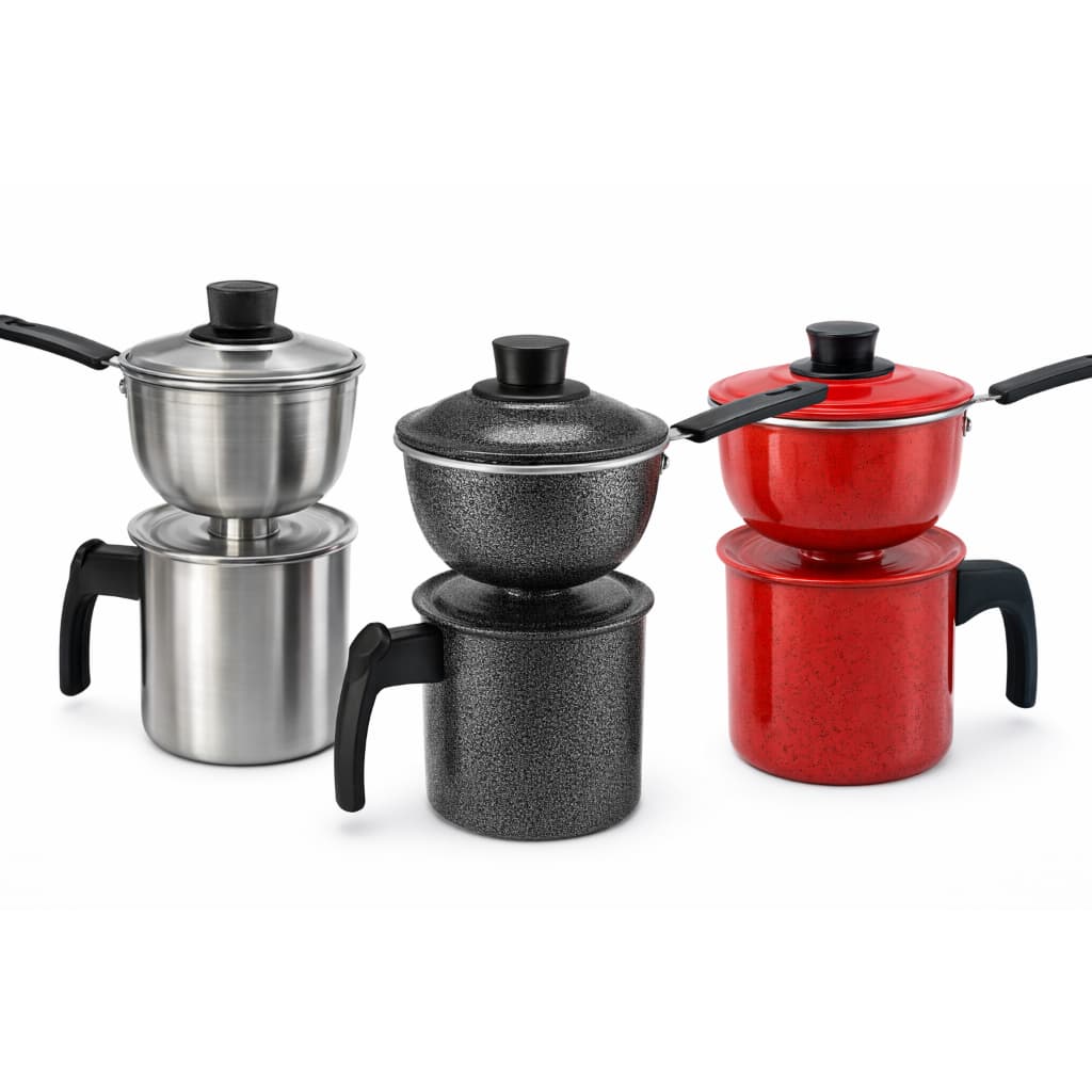 Cuscuzeira Individual Alumínio 2 em 1 – Porção Única | Várias Cores