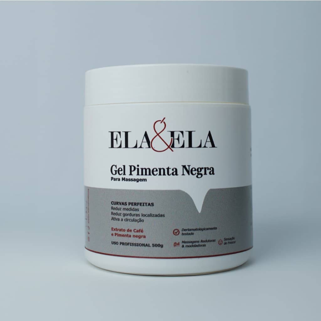 Gel Redutor de Medidas Pimenta Negra Ela&Ela – Ação Termogênica e Firmeza da Pele