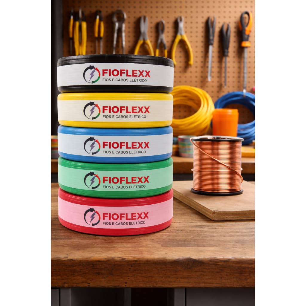 Cabo Flexível 4mm Rolo de Fio Elétrico 4,0mm com Selo certificado Rolo 50 metros