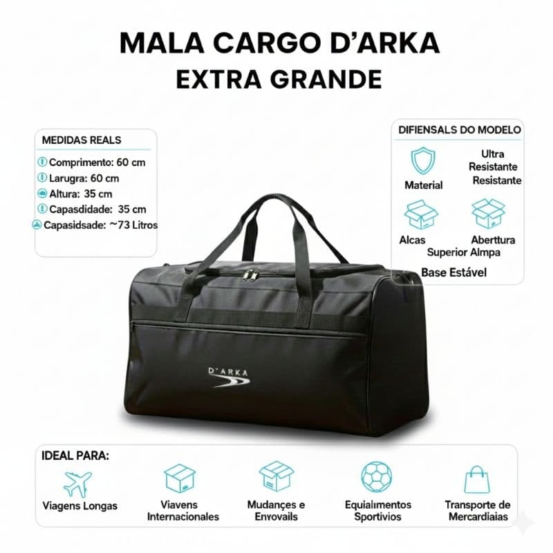 Mala Bolsa De Viagem Sacola De Viagem GG Jumbo
