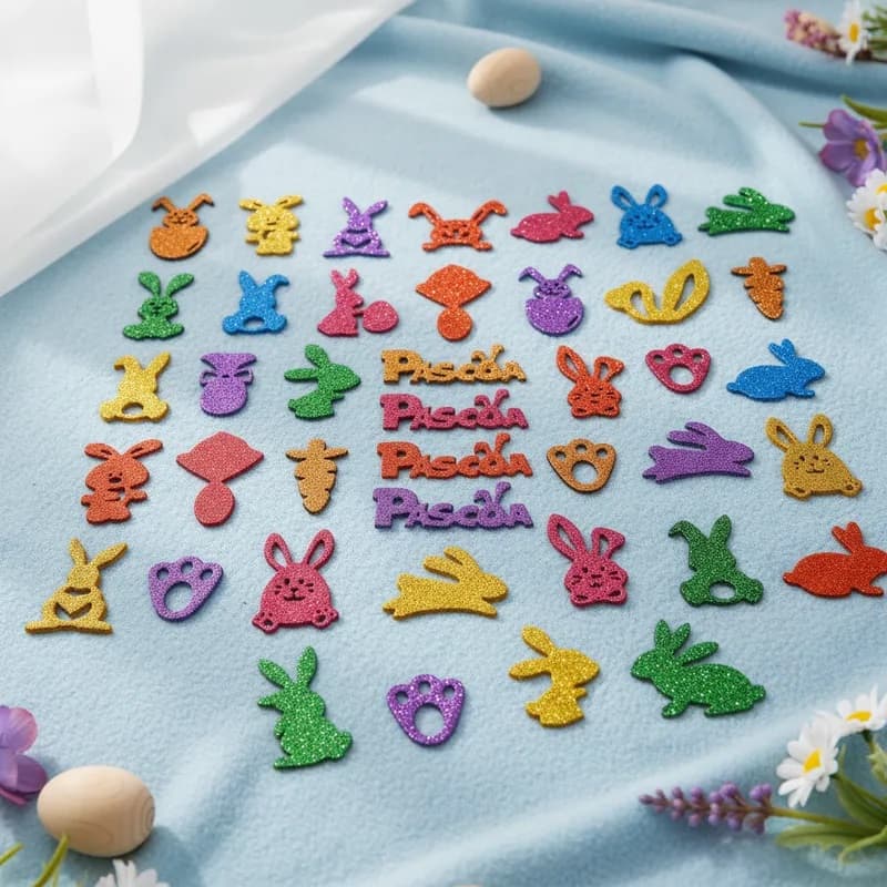 200 Adesivos Pet Coleção Páscoa Aplique Lacinho Eva Petshop Banho e Tosa Comemorativos