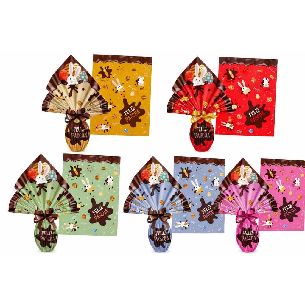 25 sacos para ovos de Páscoa decorados. Vários tamanhos, cores e estampas.