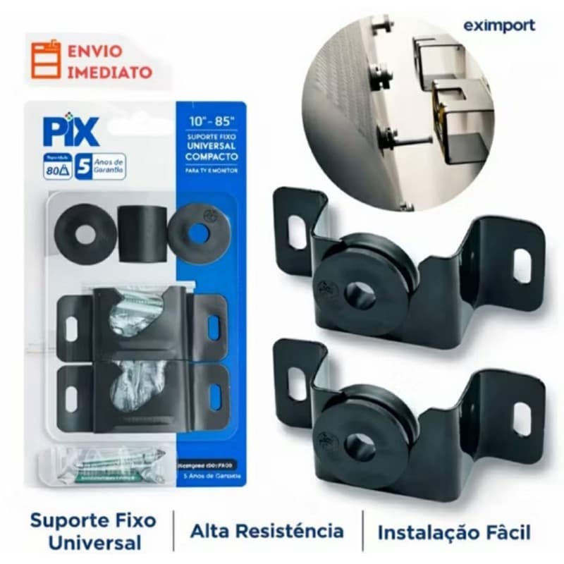 Suporte Fixo Universal Para Tv 10 Até 85 Polegadas Parede ou Painel Alta Resistência