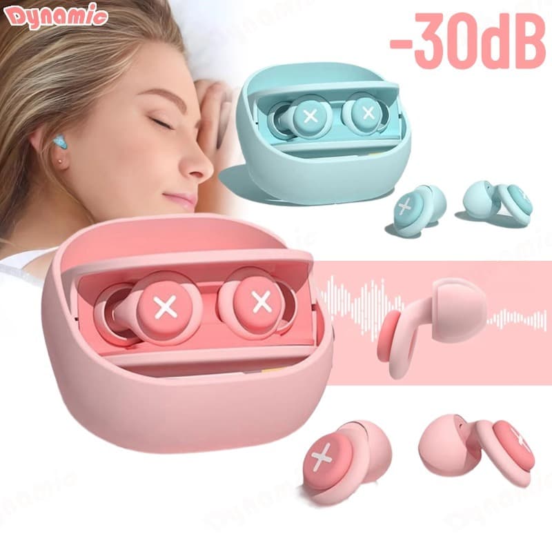 Tampões Auriculares De Silicone Isolamento Acústico Redução De Ruído Com Esponja Macia Protetor Auricular-DY