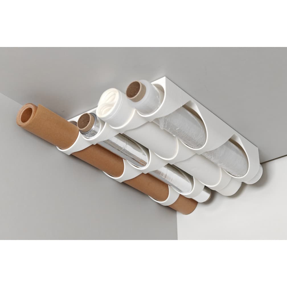 Suporte Duplo para Rolo de Plástico Filme – 2 Orifícios 4,5cm ou 6cm | Papel Alumínio e Manteiga